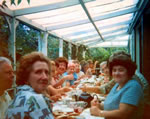 W.I. outing filling the verandah 1982.