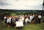 350 years - Wonderful Somerset Buttle gathering 1991 at Clayhidon Church & Inn after lunch (we are facing church in the Blackdown Hills).