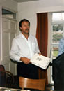 Jonathan in 1988 with 'Buttle Family Records' after 22 years family research at The Mead.