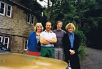 With the Staffordshire Holmes in courtyard. Young Richard took pic, now with BBC Gardeners World.