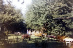 Tea Gardens Re-opening 1970, Melanie & Emma serving.