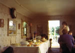 Our first wedding reception 1974, the Honey wedding and original 1923 tea garden clock which we still have, in Dorset.